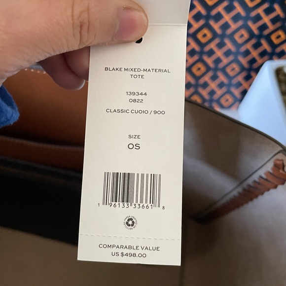 New, blake mixed material tote bag - Picture 15 of 15